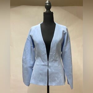 Zara Blue Tailored Blazer with V-Neckline